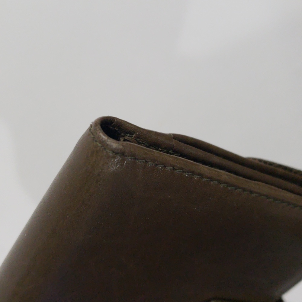 Salvatore Ferragamo Brown Leather Vintage Bi-Fold Wallet – Gancini Luxury Closur - Picture 9 of 14